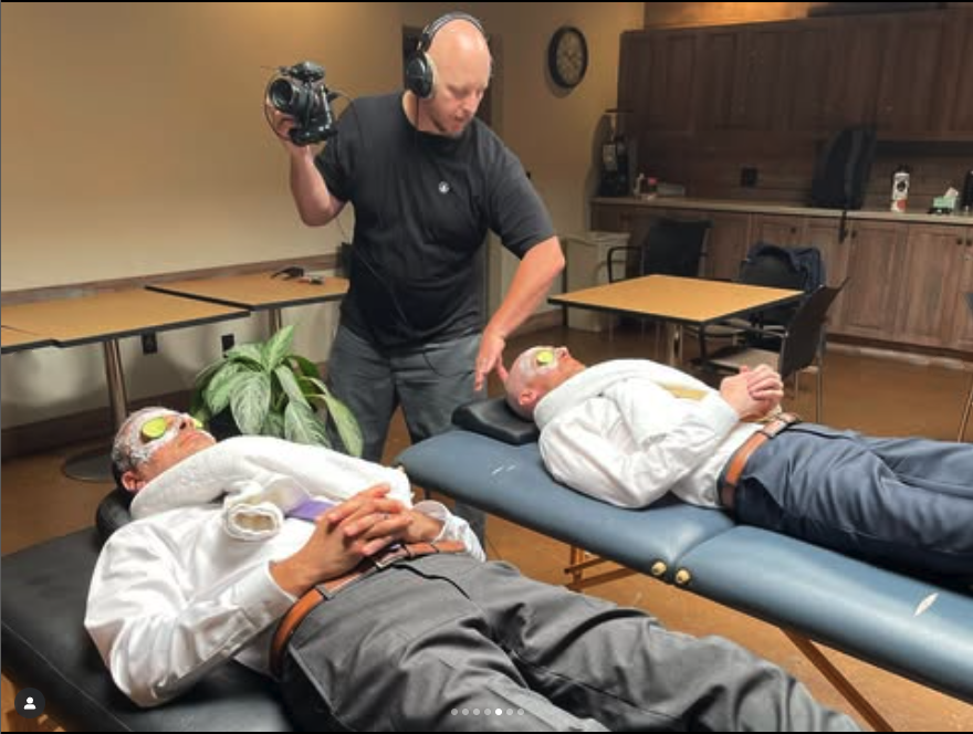 Greg filming documentary